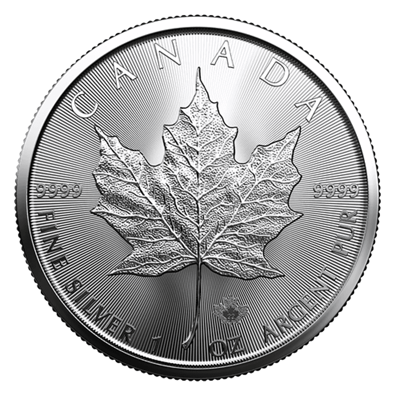 Kanadyjski Liść Klonowy 1 uncja srebra (Ag 999,9) — Royal Canadian Mint